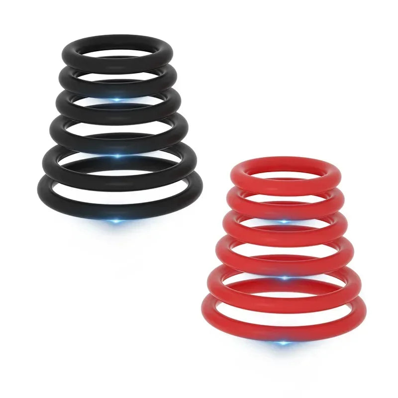 Silicone Ring Set, Six Graded Sizes