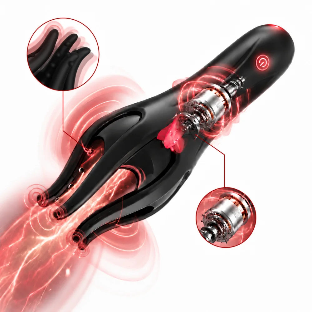 Vibrating Glans Stimulator with Flexible Arms