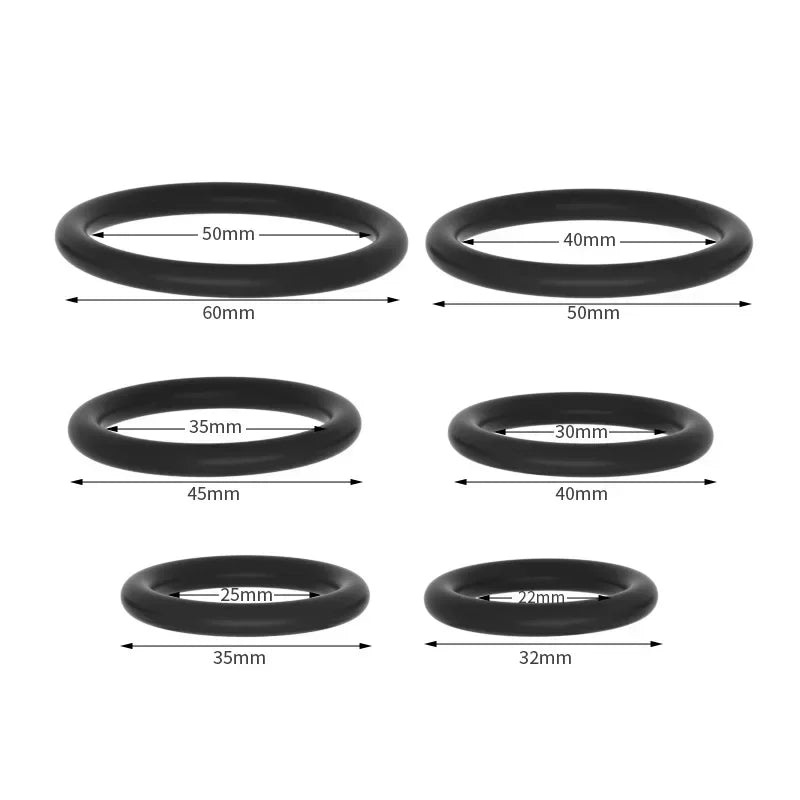 Silicone Ring Set, Six Graded Sizes, view 5