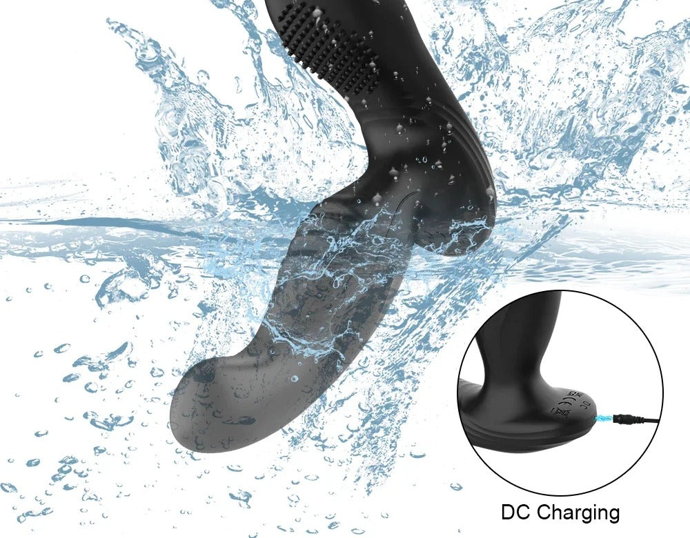 App-Controlled Prostate Massager with Flared Base, view 3