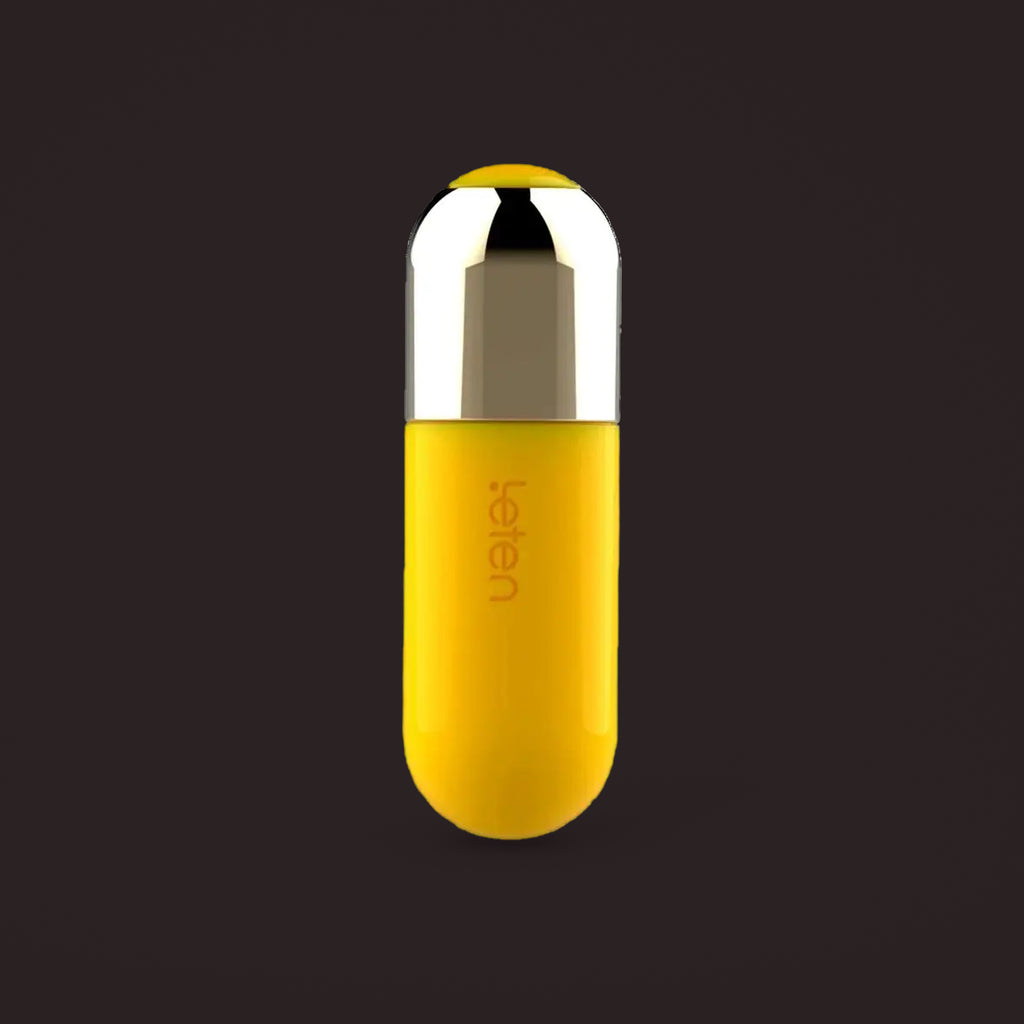 Wren, mini bullet vibrator, front view (Yellow)