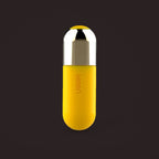 Wren, mini bullet vibrator, front view (Yellow)