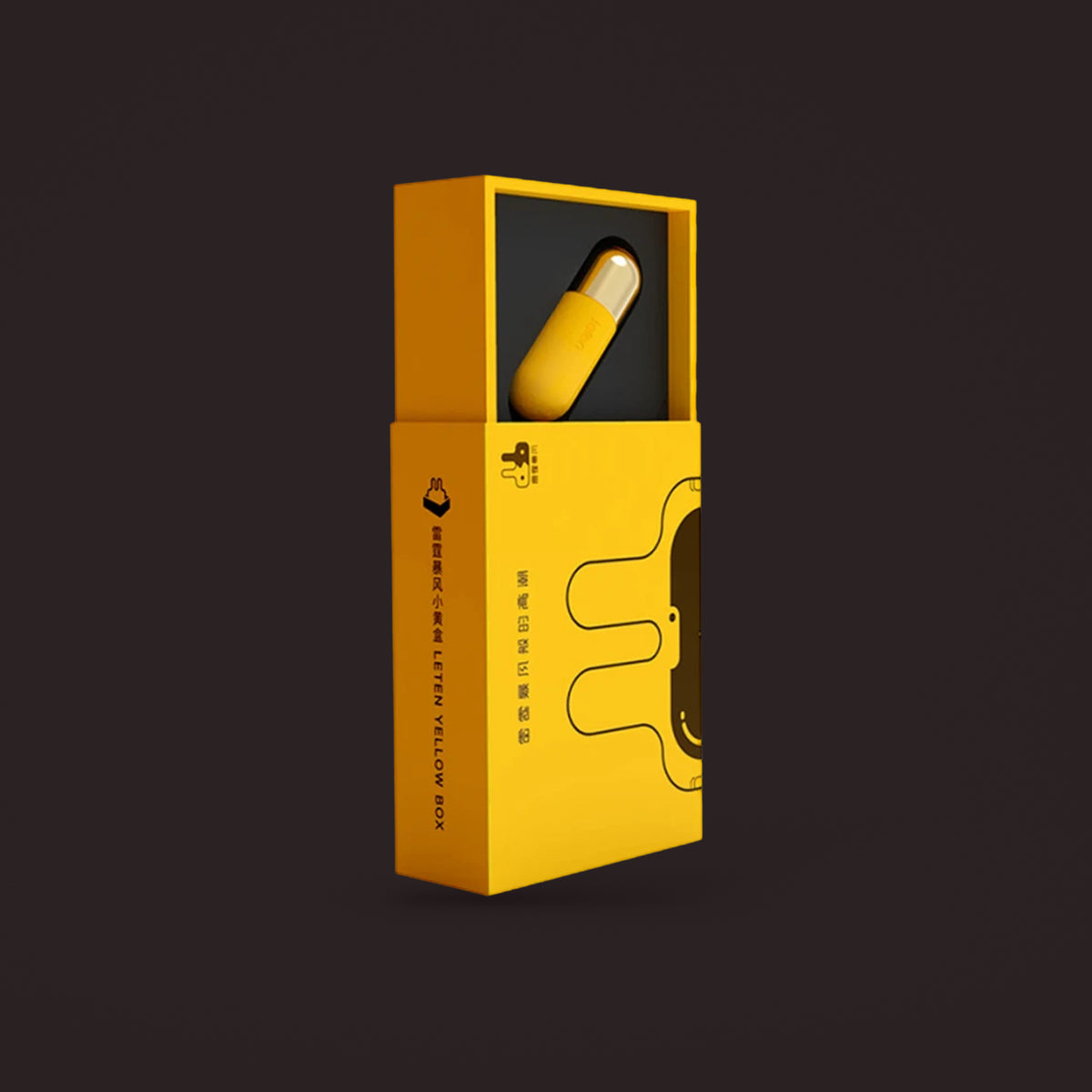 Wren, mini bullet vibrator, in the maker's retail box (Yellow)