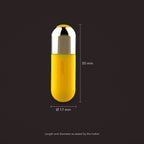 Wren, mini bullet vibrator, with the maker's stated measurements (Yellow)