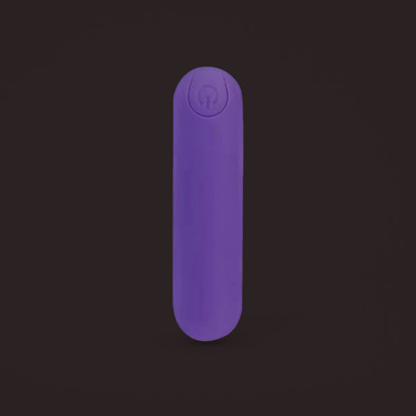Serin, rechargeable mini bullet vibrator, front view (Purple)