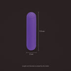 Serin, rechargeable mini bullet vibrator, with the maker's stated measurements (Purple)