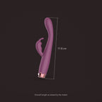 Bunting, slim G-spot rabbit vibrator, with the maker's stated measurements (Purple)