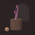 Bunting, slim G-spot rabbit vibrator, on a ceramic plinth (Purple)