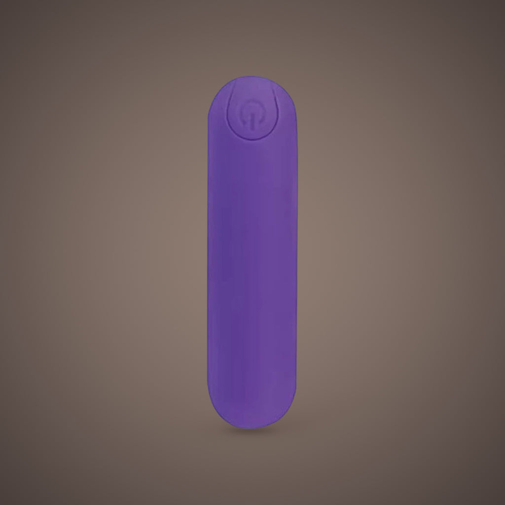 Serin, rechargeable mini bullet vibrator, front view (Purple)