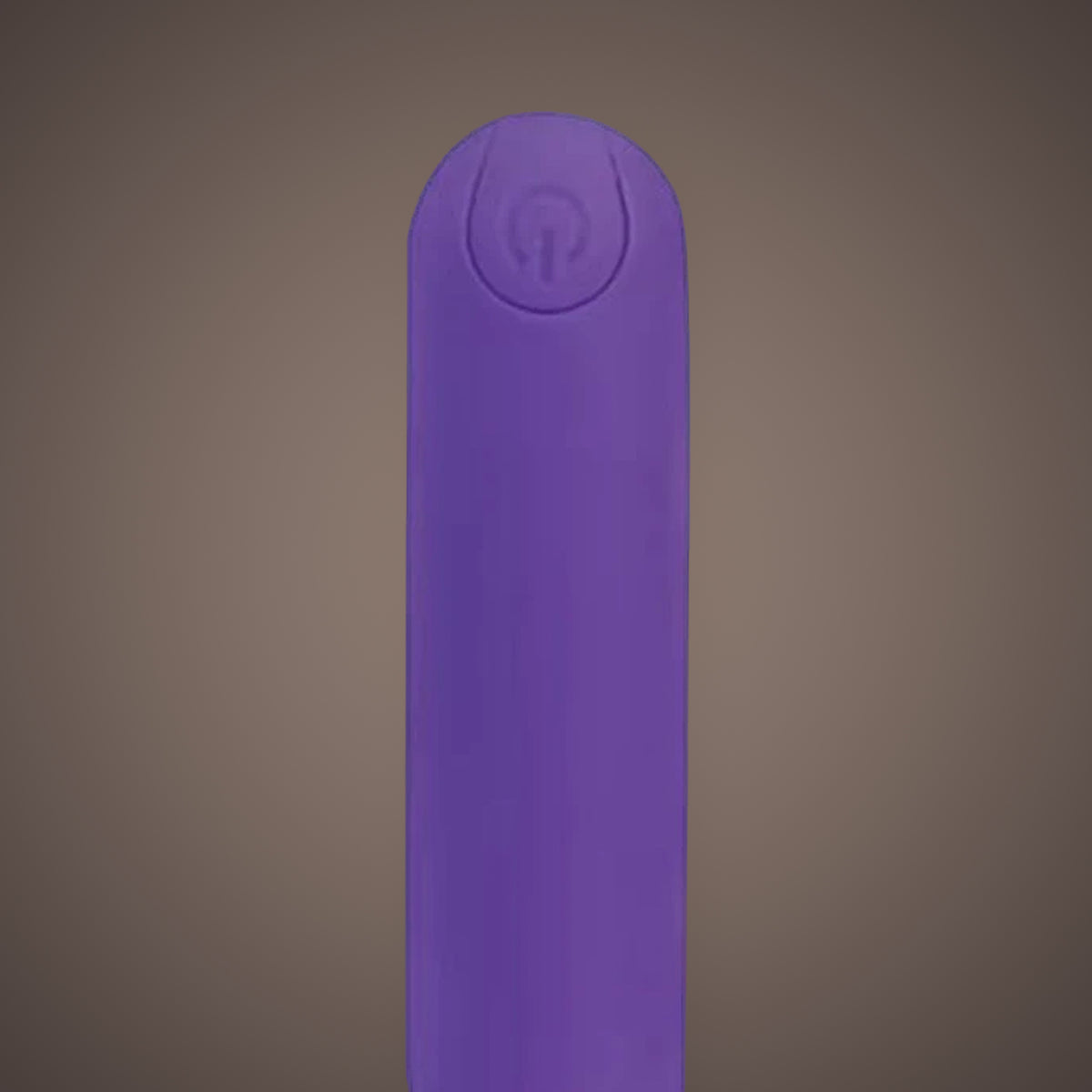 Serin, rechargeable mini bullet vibrator, close-up of the button end (Purple)
