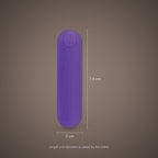 Serin, rechargeable mini bullet vibrator, with the maker's stated measurements (Purple)