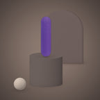 Serin, rechargeable mini bullet vibrator, on a ceramic plinth (Purple)