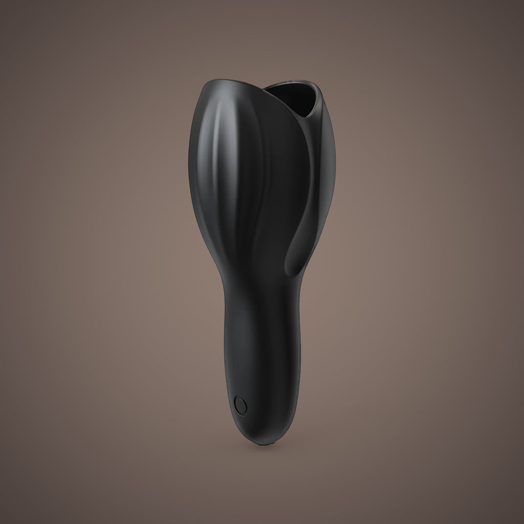 Koel, vibrating glans sleeve, upright view (Black)