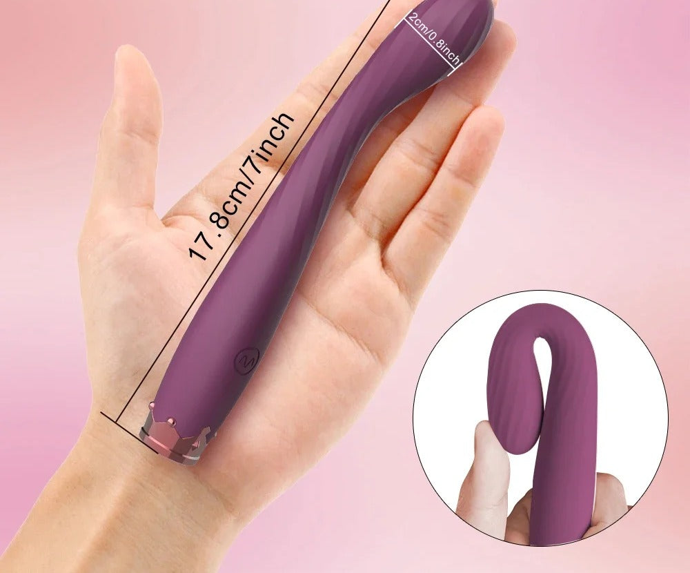 Slim G-Spot Vibrator with Curved Tip, view 4